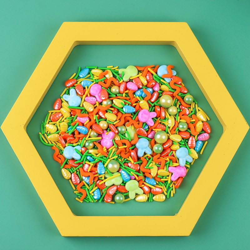 New Product Easter Bunny Union Color Cake Sprinkles Wholesale Cake Decorations Sprinkles Edible Candy Cake Decorating Supplies
