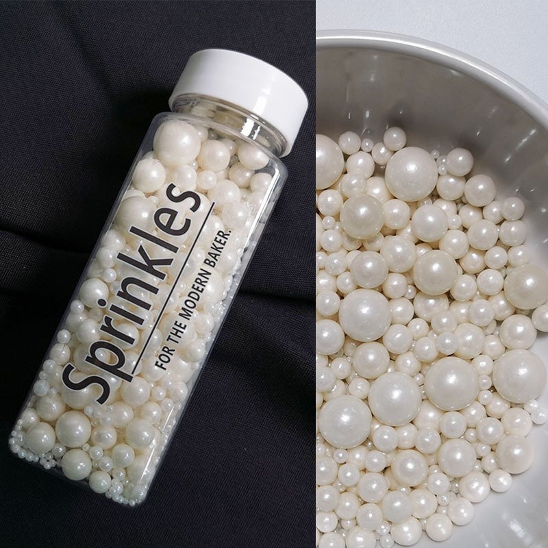 Wholesale Supplies Metallic Rod Christmas Mixes Edible Sprinkles Sugar Pearls Beads for Cake Decorating
