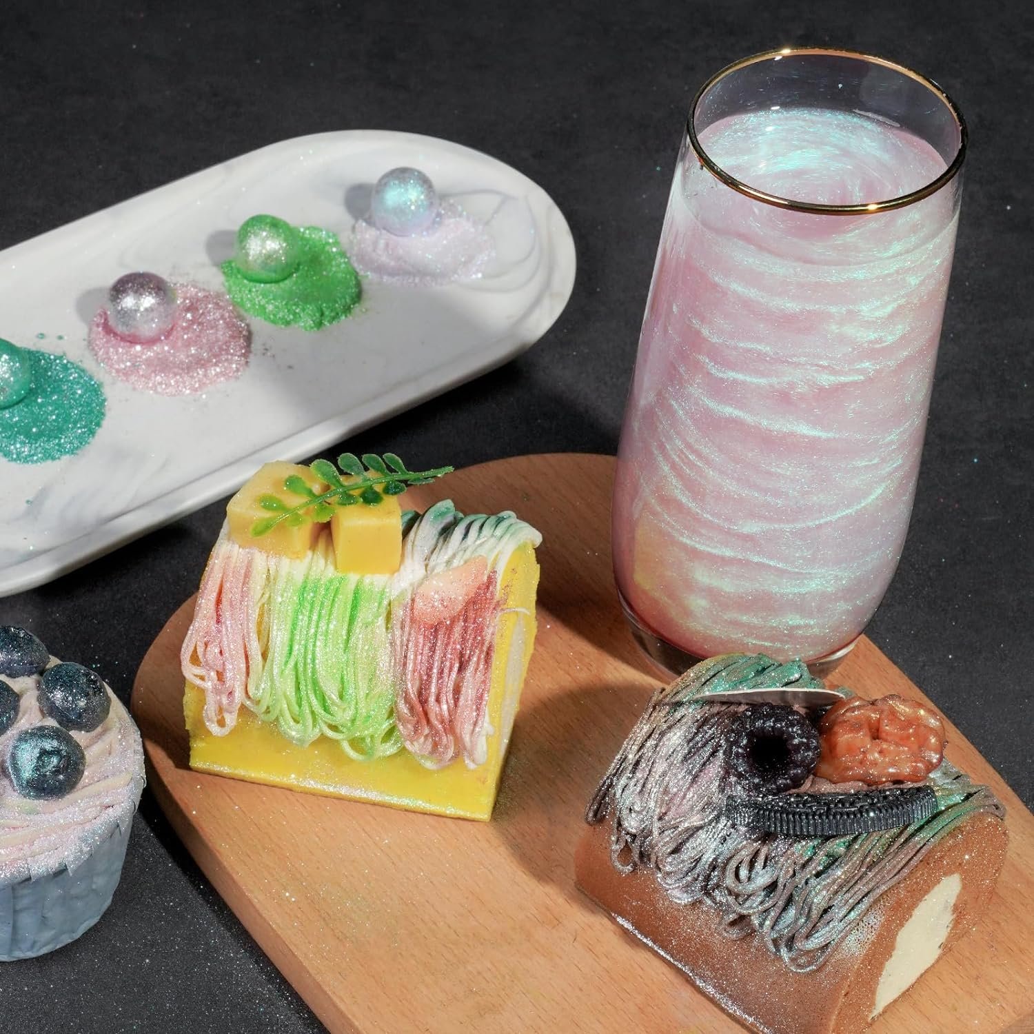 5g Glass Bottle Food Glitter Powder Trending Bakery Decoration Ingredients Sugar Sprinkles Edible Glitter for Baking & Beverage