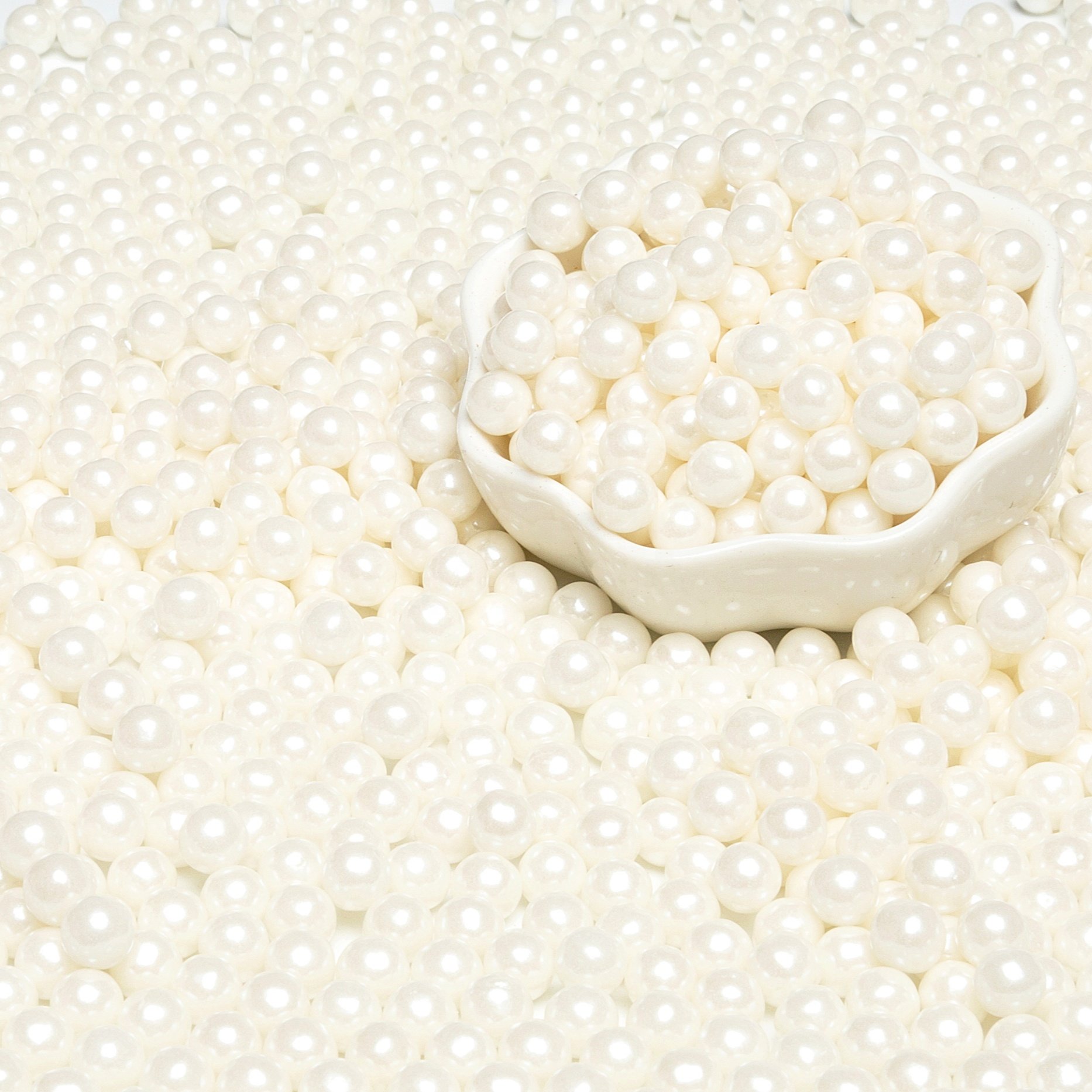 Blue Color Sugar Pearl Bright Color Mixed Size Sprinkles For Cake Decoration