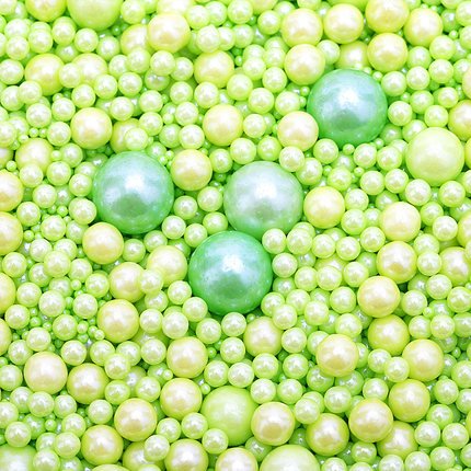 Blue Color Sugar Pearl Bright Color Mixed Size Sprinkles For Cake Decoration
