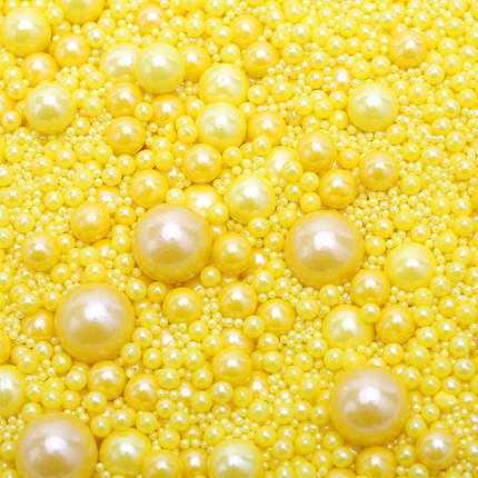 Blue Color Sugar Pearl Bright Color Mixed Size Sprinkles For Cake Decoration