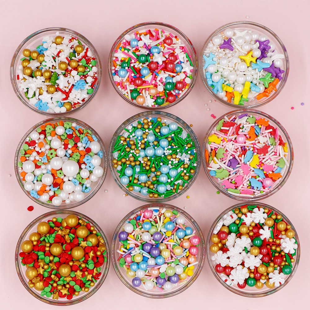 Christmas sprinkle edible decoration
