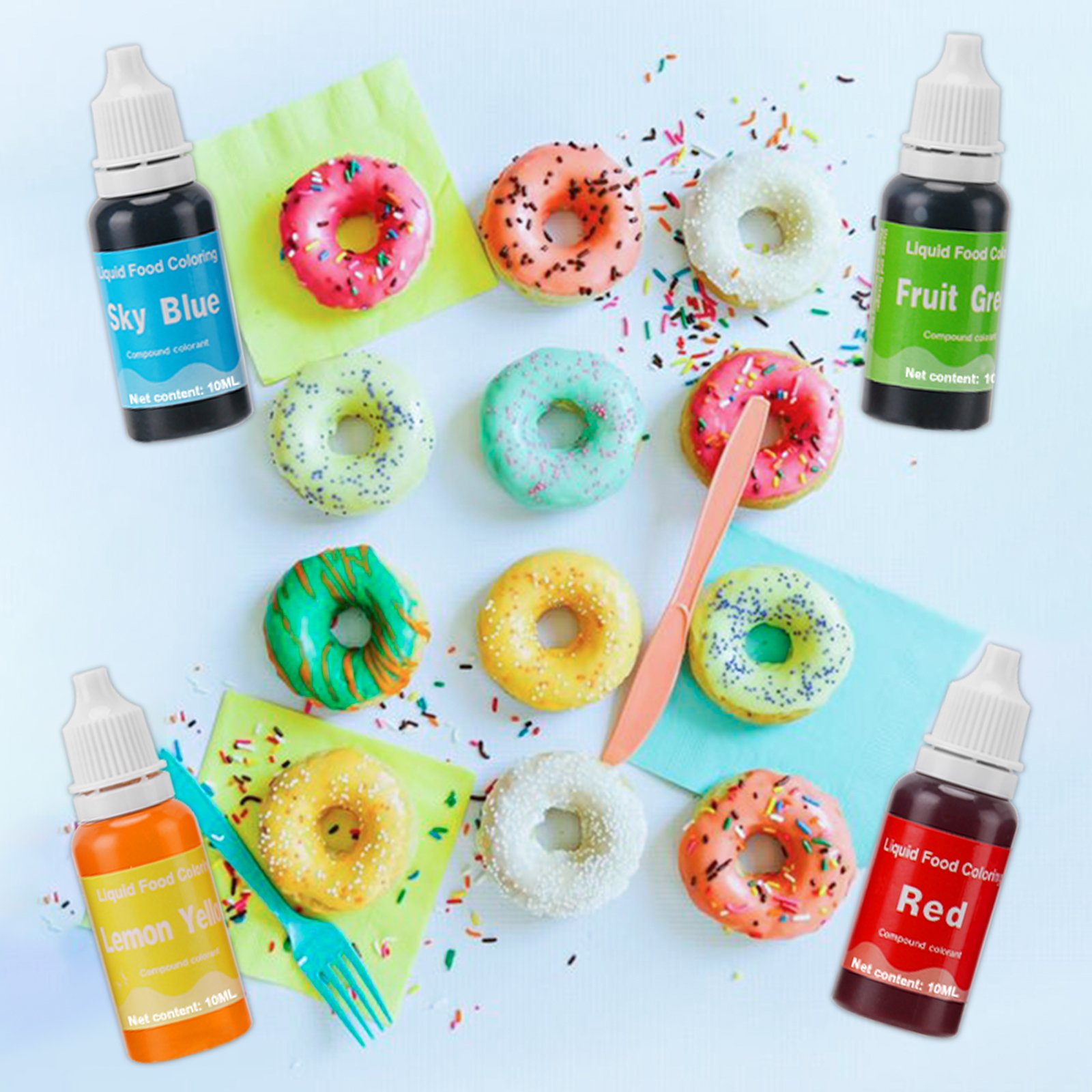 Factory sale Food Coloring 10ml Cake Pastry Cookies DIY Craft Cake Decoration Edible Color Pigment Cream Toning Liquid Droplet