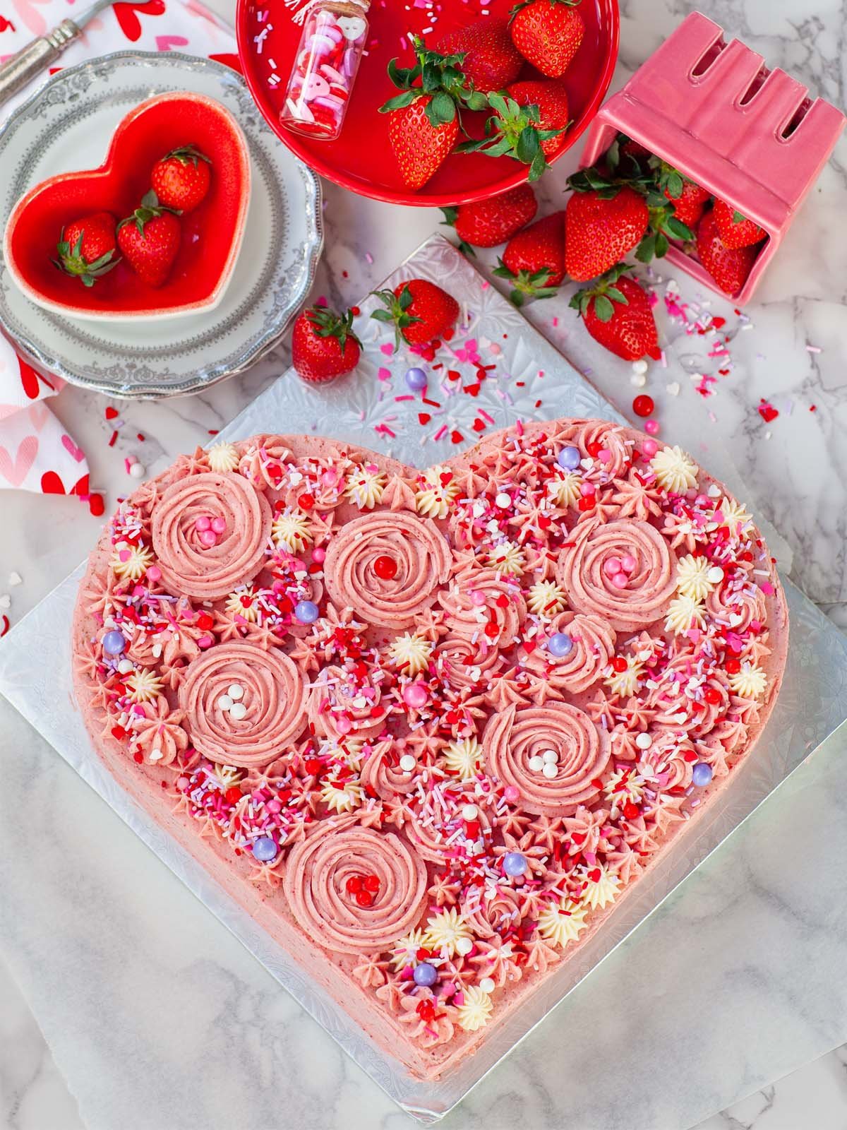 Valentine Cake Sprinkles Cake Decoration Mixes Bakery Edible Sugar Decorations