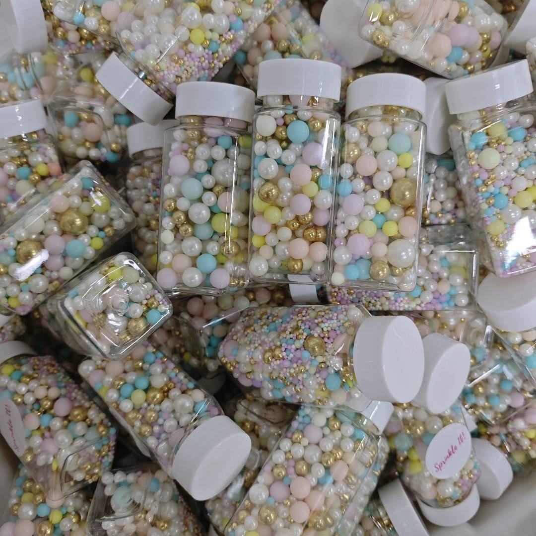 100g edible candy sprinkles sugar beads cake decoration for Christmas Halloween Valentines day wedding cake topper