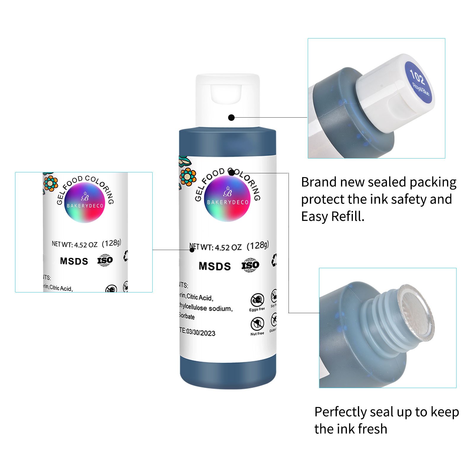 Food Coloring Liquid Food Grade color gel Tasteless Food Dye for Cake Decoration