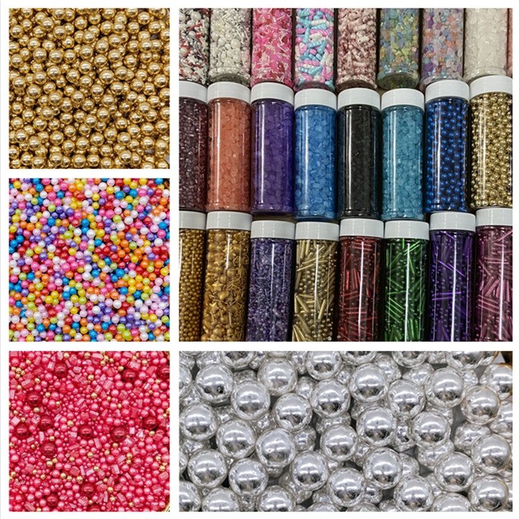 Artificial Color Nonpareils Sugar Bead ball Bottle Sprinkles for Cake Decoration Bakery Decoration Ingredients
