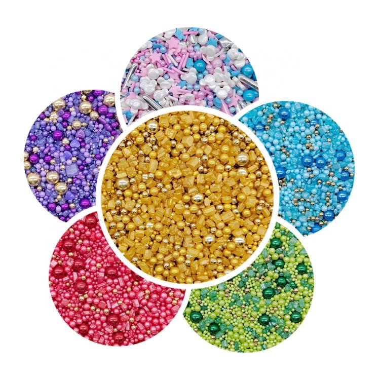 Artificial Color Nonpareils Sugar Bead ball Bottle Sprinkles for Cake Decoration Bakery Decoration Ingredients