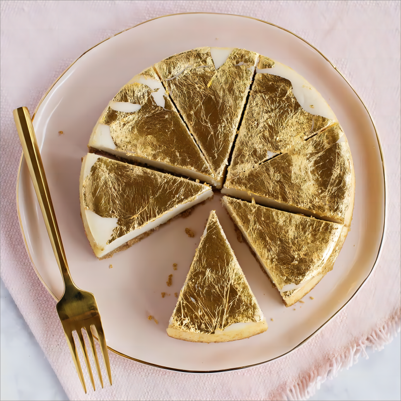 24K Edible Gold Leaf Sheets Pure Gold Foil Leaf for Food Decoration Cakes Baking Ice Cream