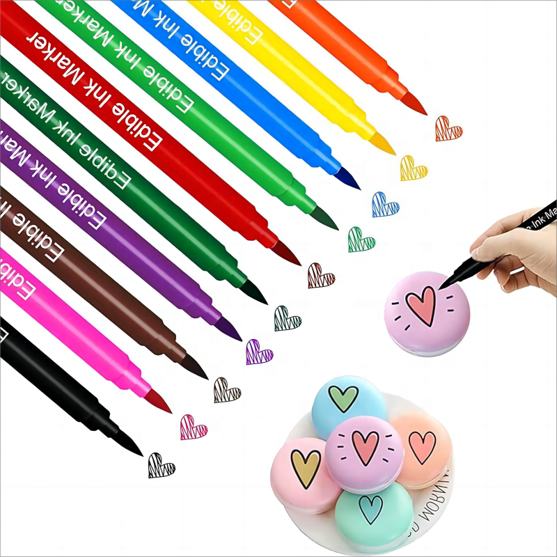 Edible Markers Cookie Decorating Food Coloring Pens Decorating Fondant Cakes Easter Eggs Macaron Baking Tools