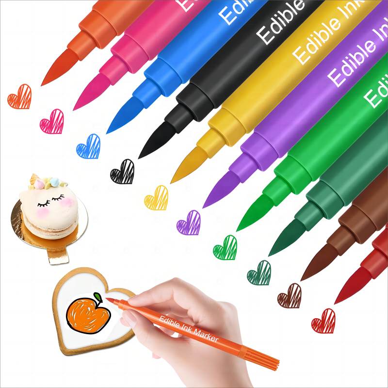 Edible Markers Cookie Decorating Food Coloring Pens Decorating Fondant Cakes Easter Eggs Macaron Baking Tools