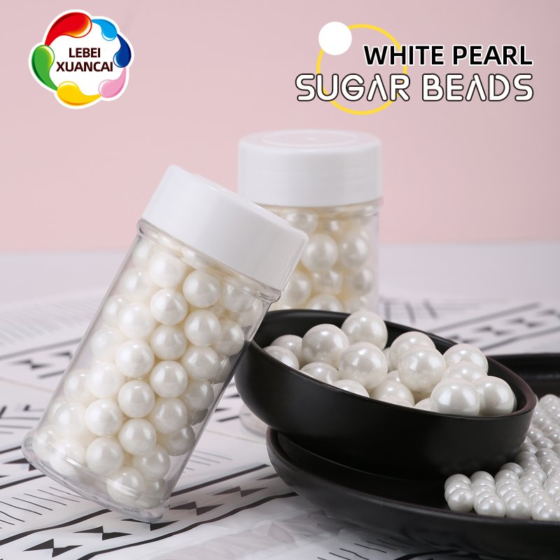Factory direct wholesale single color edible molded candy polished ball rainbow nonpareils in 85g bottle bakery decoration ingre