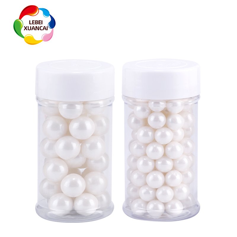 Factory direct wholesale single color edible molded candy polished ball rainbow nonpareils in 85g bottle bakery decoration ingre