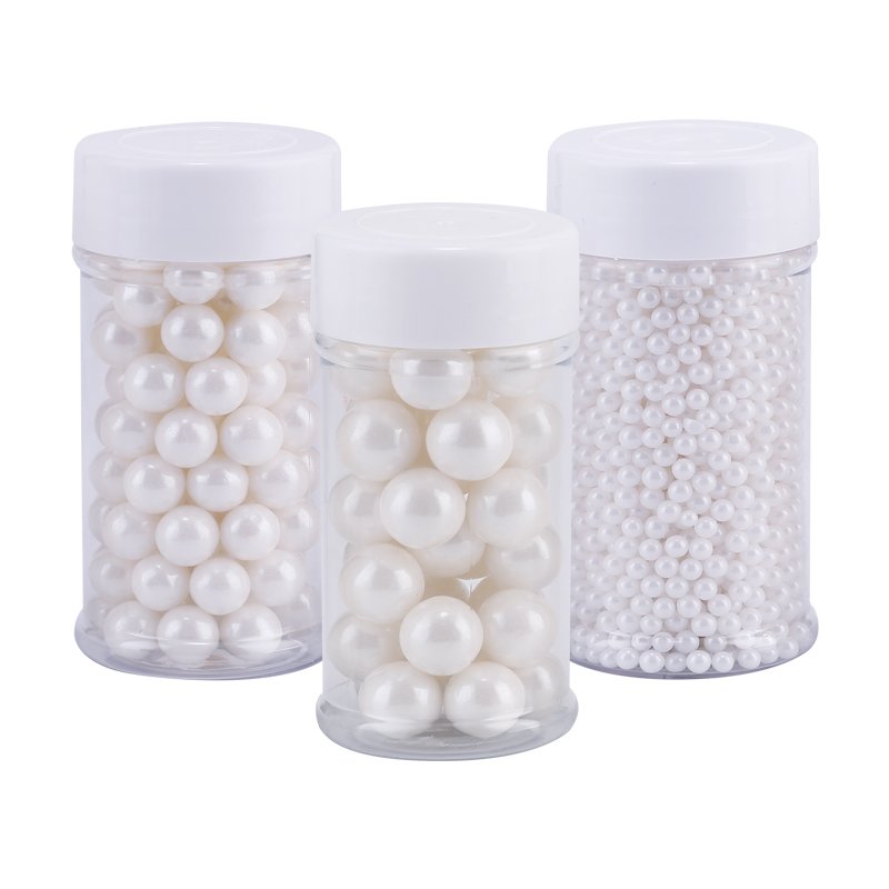 Factory direct wholesale single color edible molded candy polished ball rainbow nonpareils in 85g bottle bakery decoration ingre