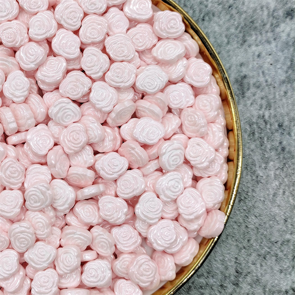 Valentines Mixes Edible Pink Red Blue Rose Shape Sprinkles Sugar Pearls Beads for Cake Decorating Confectionery And Cake Tools