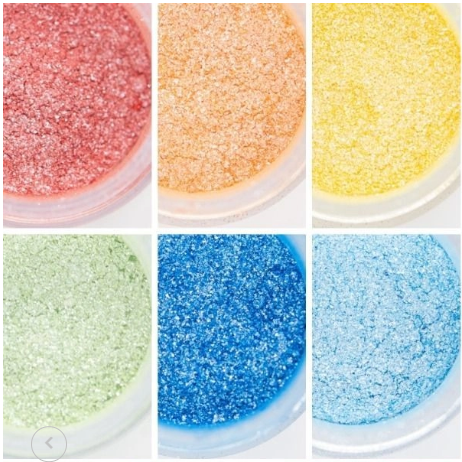 Edible Glitter 30 Colors Set Packing Pearl Pigments for Drink Nature Mica Coated Titanium Metallic Powder