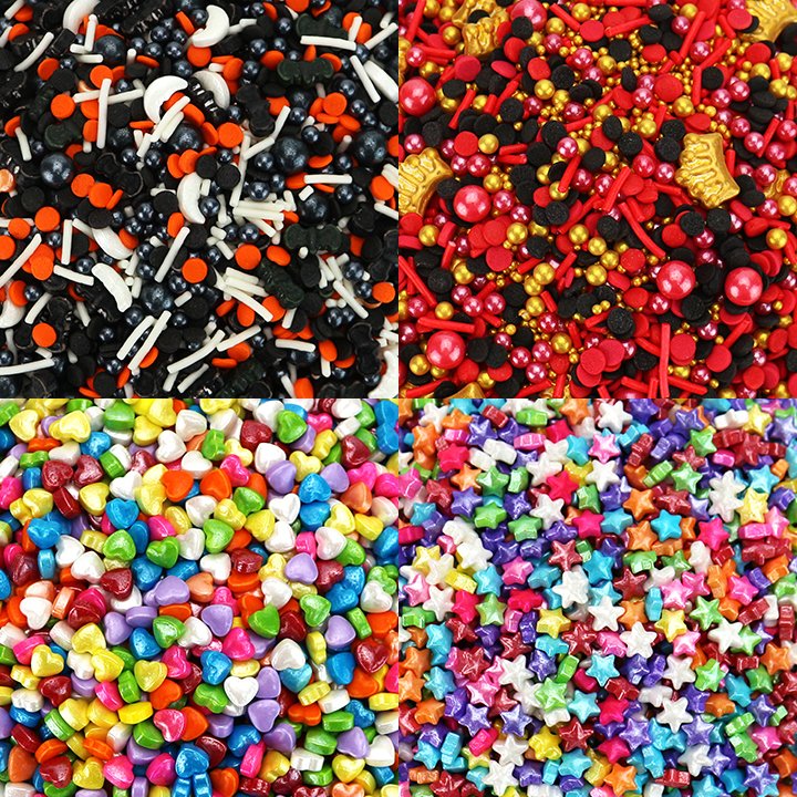 Candy sprinkles cake decoration colorful mixed shape sugar pearl beads edible candy