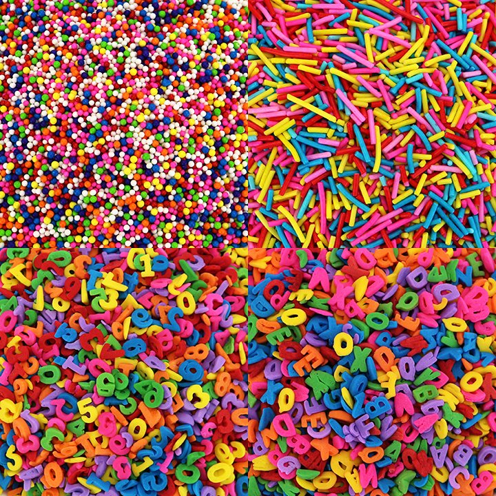 Candy sprinkles cake decoration colorful mixed shape sugar pearl beads edible candy