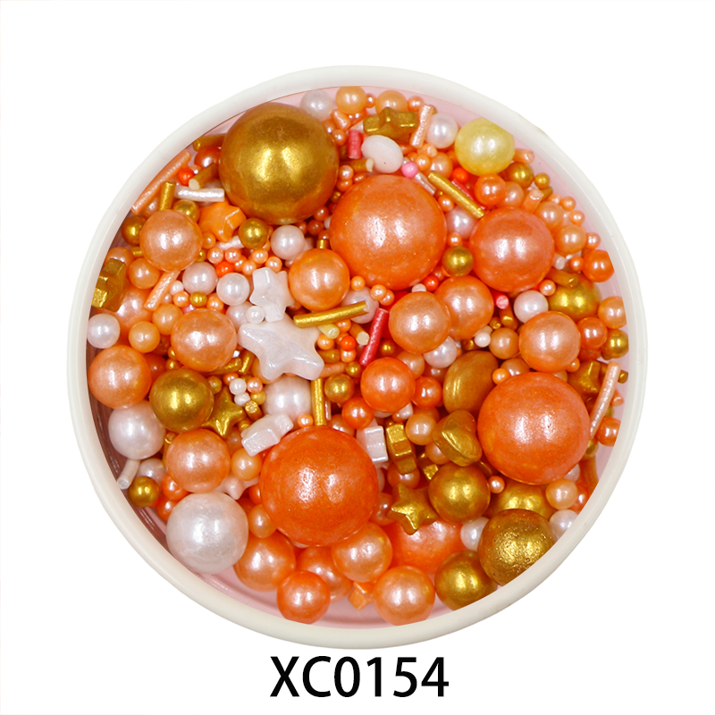 Kaibei Edible Sugar Pearls Cake Decorating Supplies Heart Candy Cake Sprinkles Edible Decoration for Valentine Cake Decoration