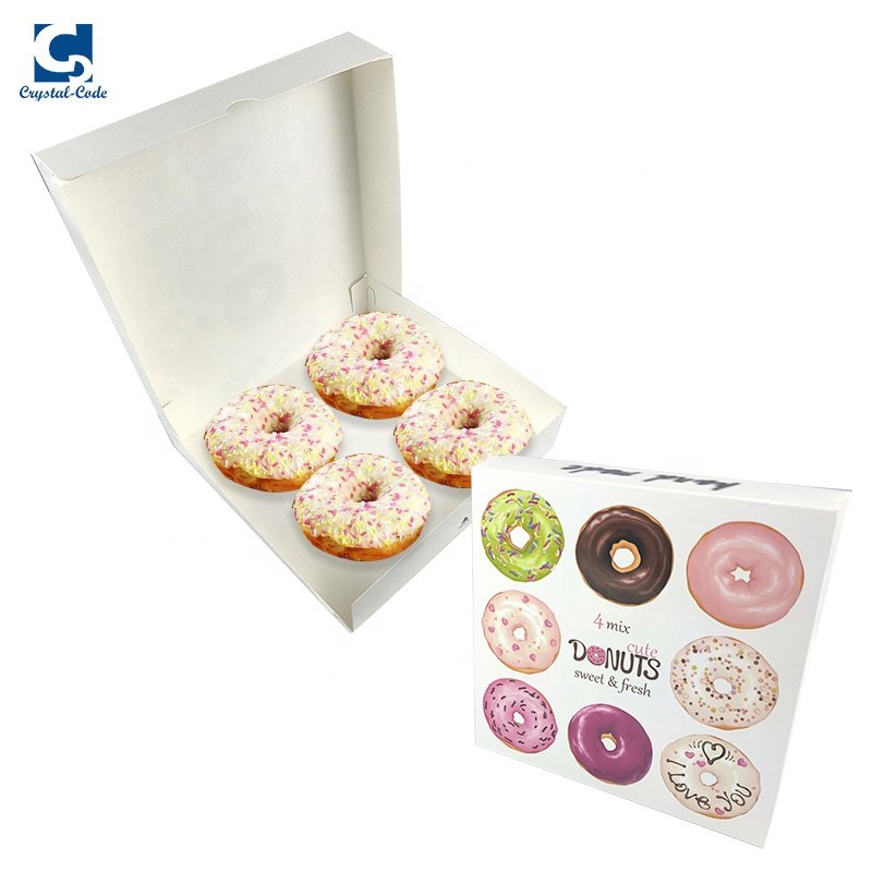 Box Pastry Bakery Packaging Paper Custom Window Donuts Gift Windows Clear Lid Macaron Cupcake Size Food Donut Boxes