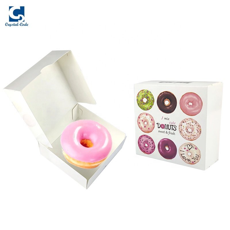 Box Pastry Bakery Packaging Paper Custom Window Donuts Gift Windows Clear Lid Macaron Cupcake Size Food Donut Boxes