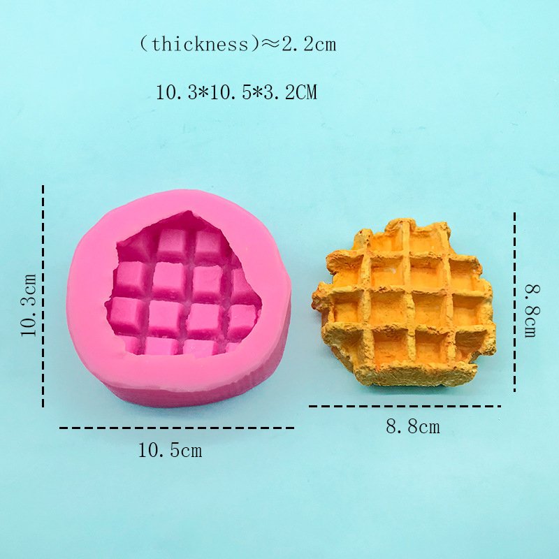 DIY Home Decoration Waffle Croissant Cake Bread Silicone Molds for Resin Art Silicone Mold for Candle Silicone Resin Mold
