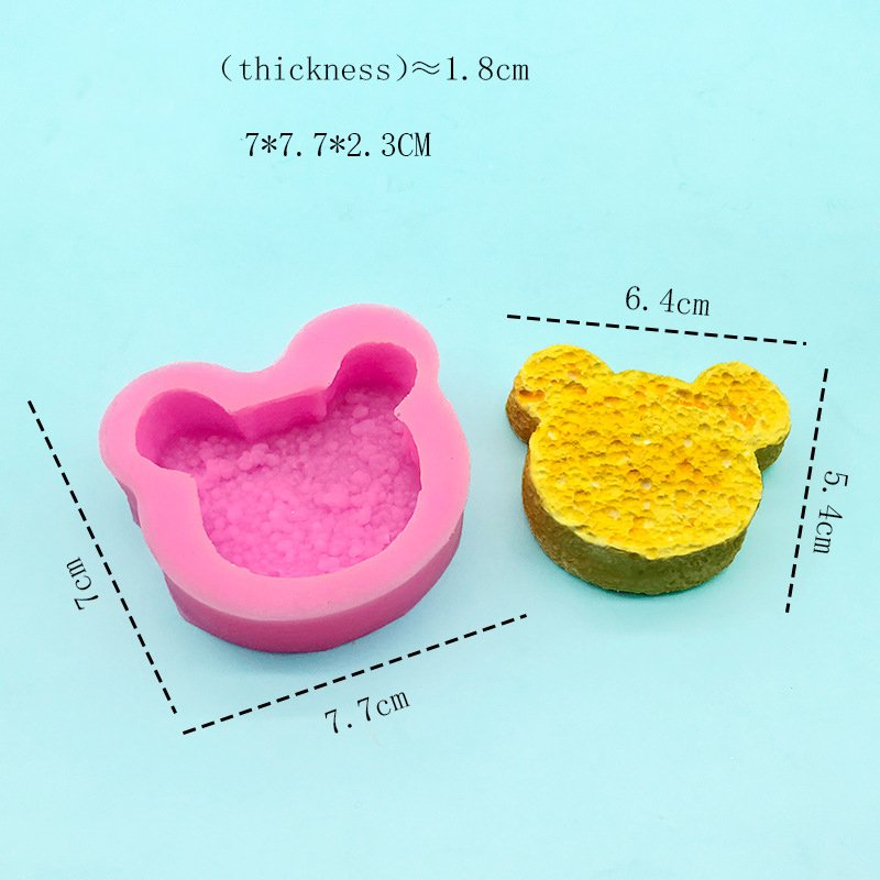 DIY Home Decoration Waffle Croissant Cake Bread Silicone Molds for Resin Art Silicone Mold for Candle Silicone Resin Mold