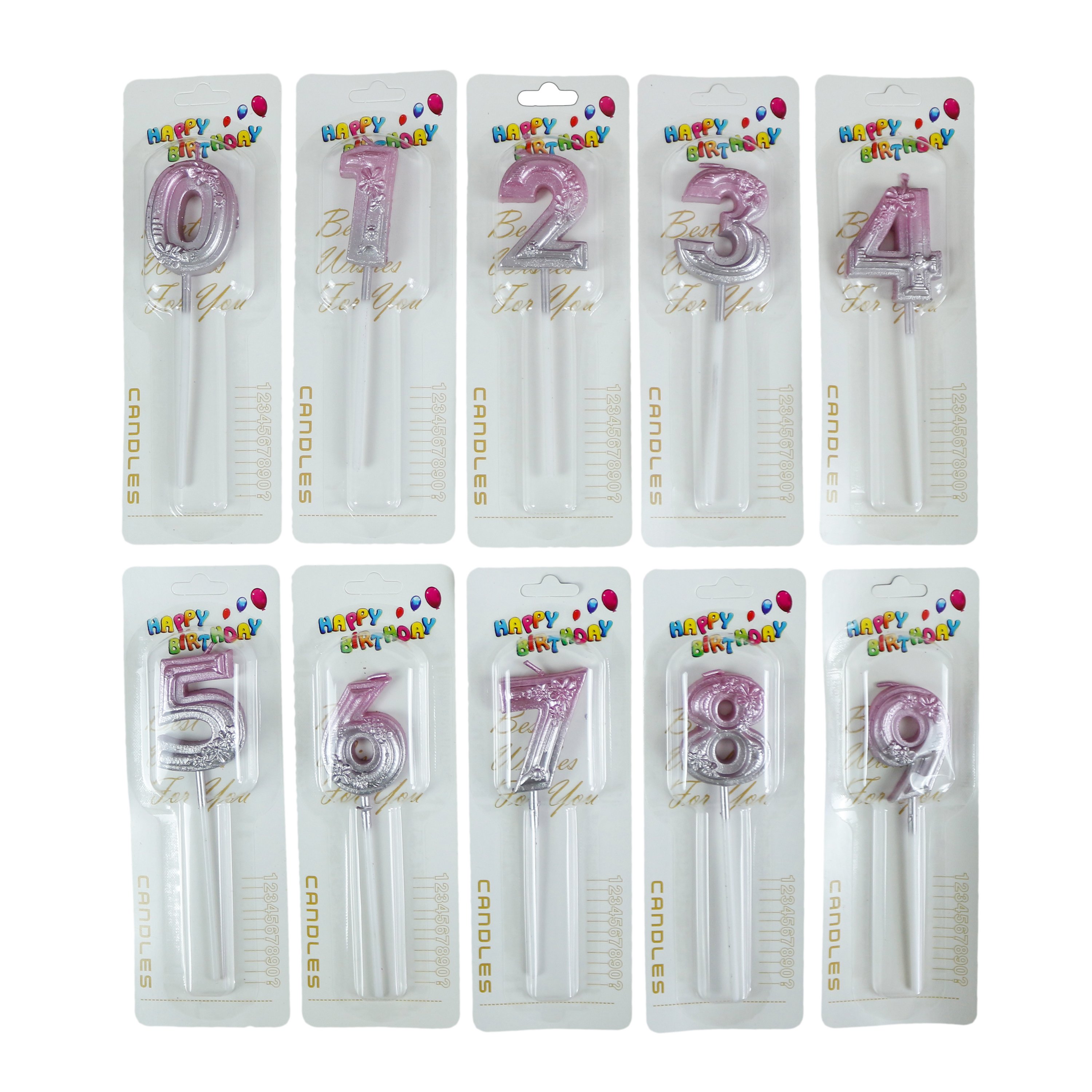 Factory Outlet Gradient Digital Birthday Queue Cake decorative Candles