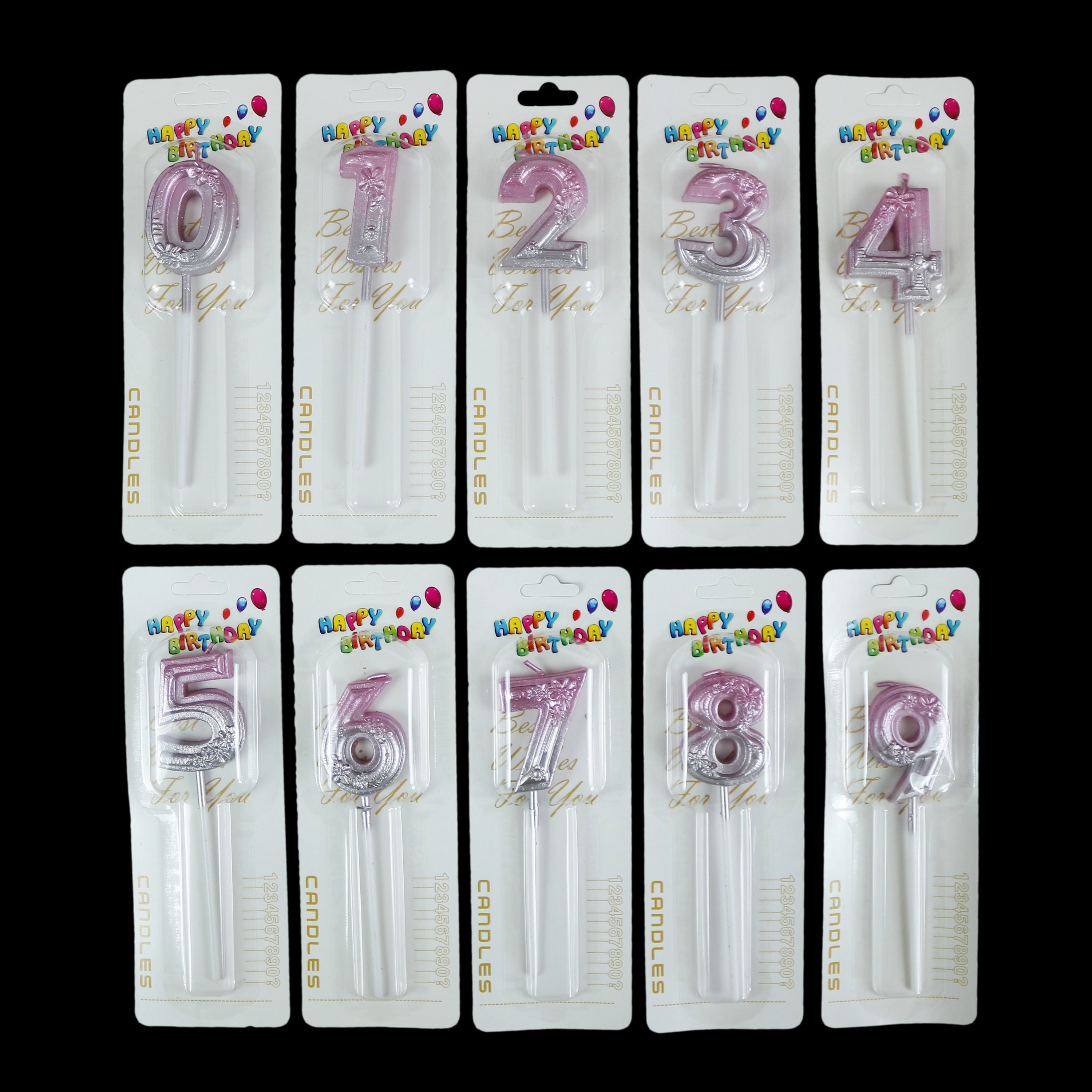 Factory Outlet Gradient Digital Birthday Queue Cake decorative Candles