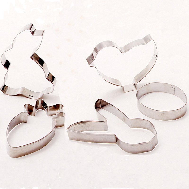 Kitchen Baking Equipment Rabbit Head Chicken Carrot Eggs Shaped Stainless Steel Cake Decoration Cookie Cutter Mold