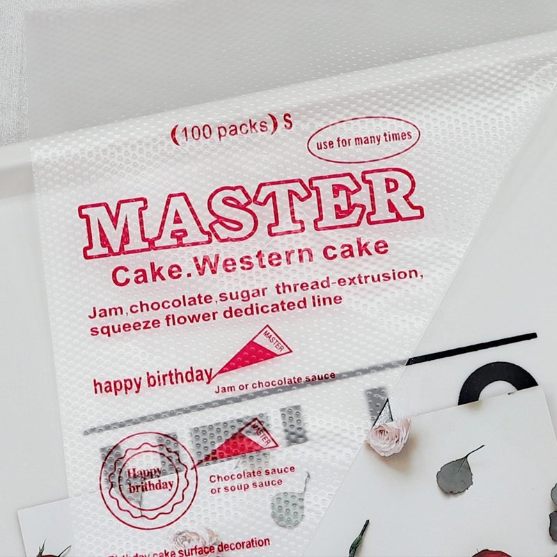 10 Inch 100 pcs HDPE thick cupcake baking decorating tools kitchen diy plastic disposable tipless custom cake piping bags