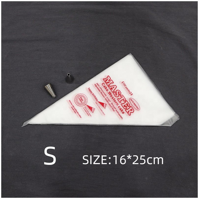 10 Inch 100 pcs HDPE thick cupcake baking decorating tools kitchen diy plastic disposable tipless custom cake piping bags