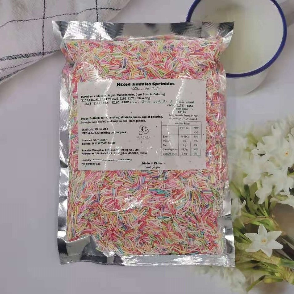 sugar vermicelli colored cake decoration edible sugar rod sequin sugar sprinkles for donut ice cream bread cake dressing tools