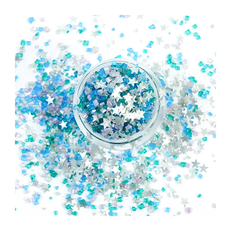Silver Crystal Cookie Shimmer Cocktail Sugars Sparkly Sugar Edible Glitter Stars