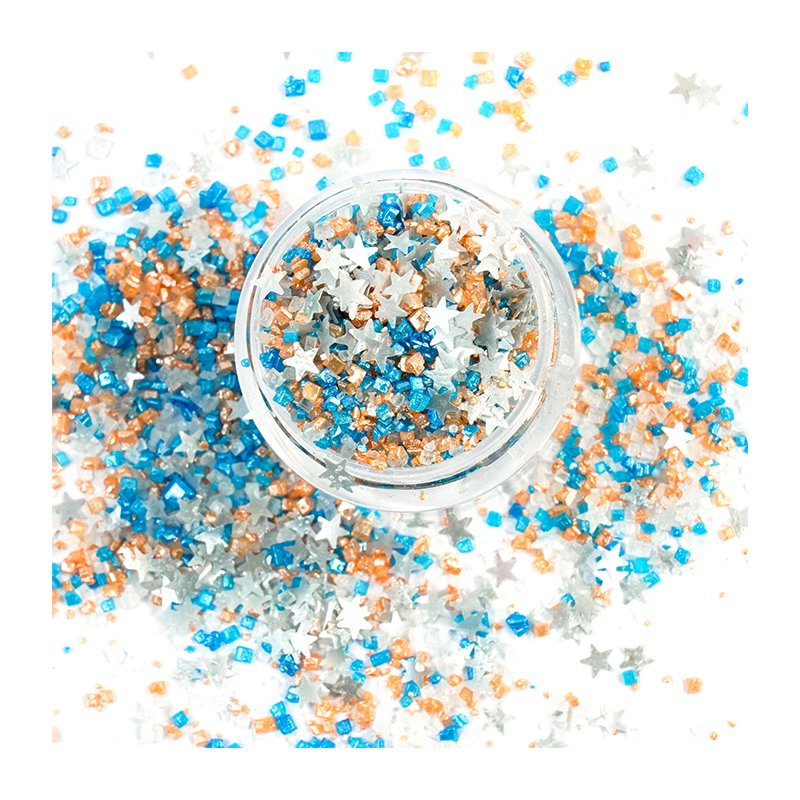 Silver Crystal Cookie Shimmer Cocktail Sugars Sparkly Sugar Edible Glitter Stars