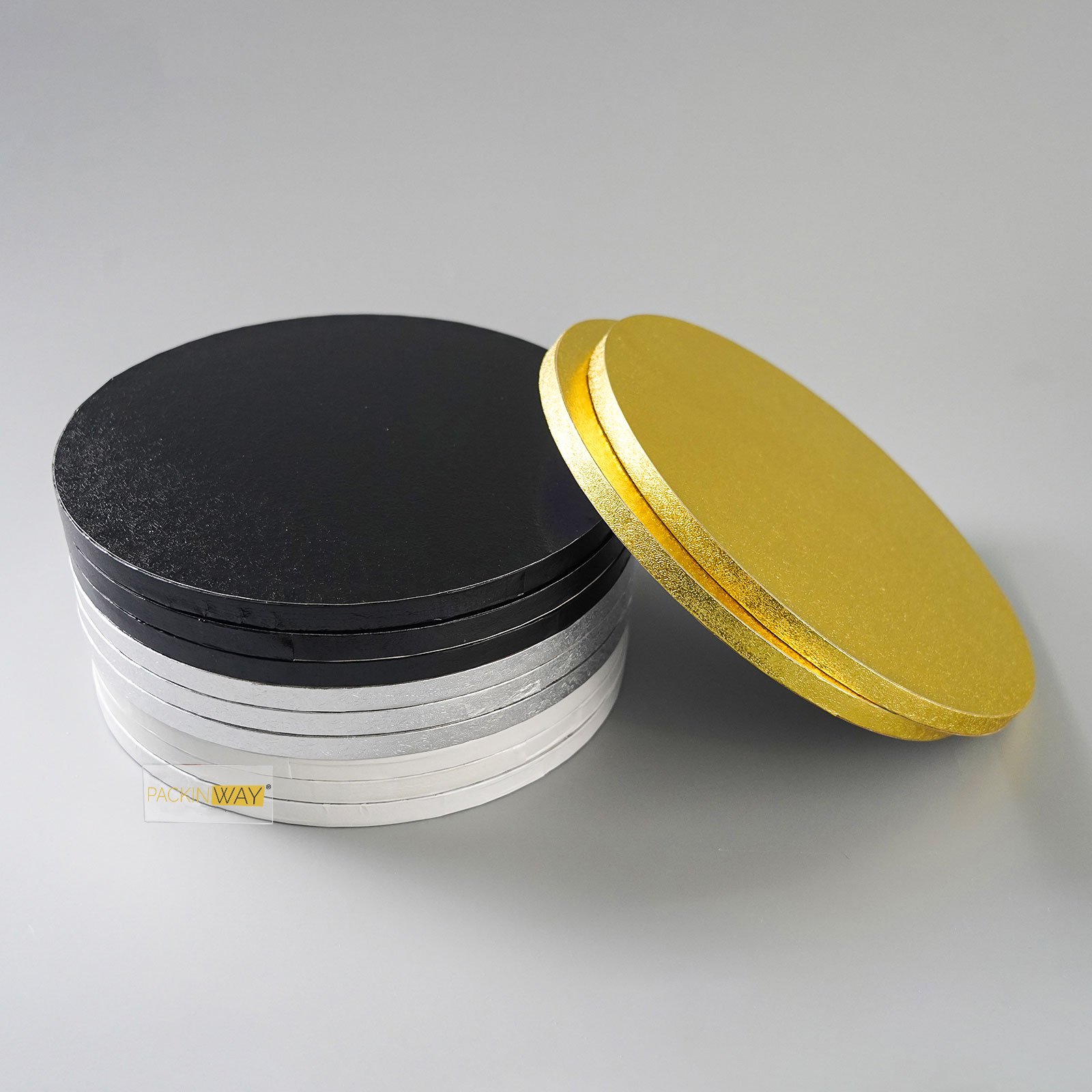 White Cake Drums Round 10 Inch Cake Boards Smooth Edges For Multi Tiered Birthday Wedding Party Cakes Drum Board