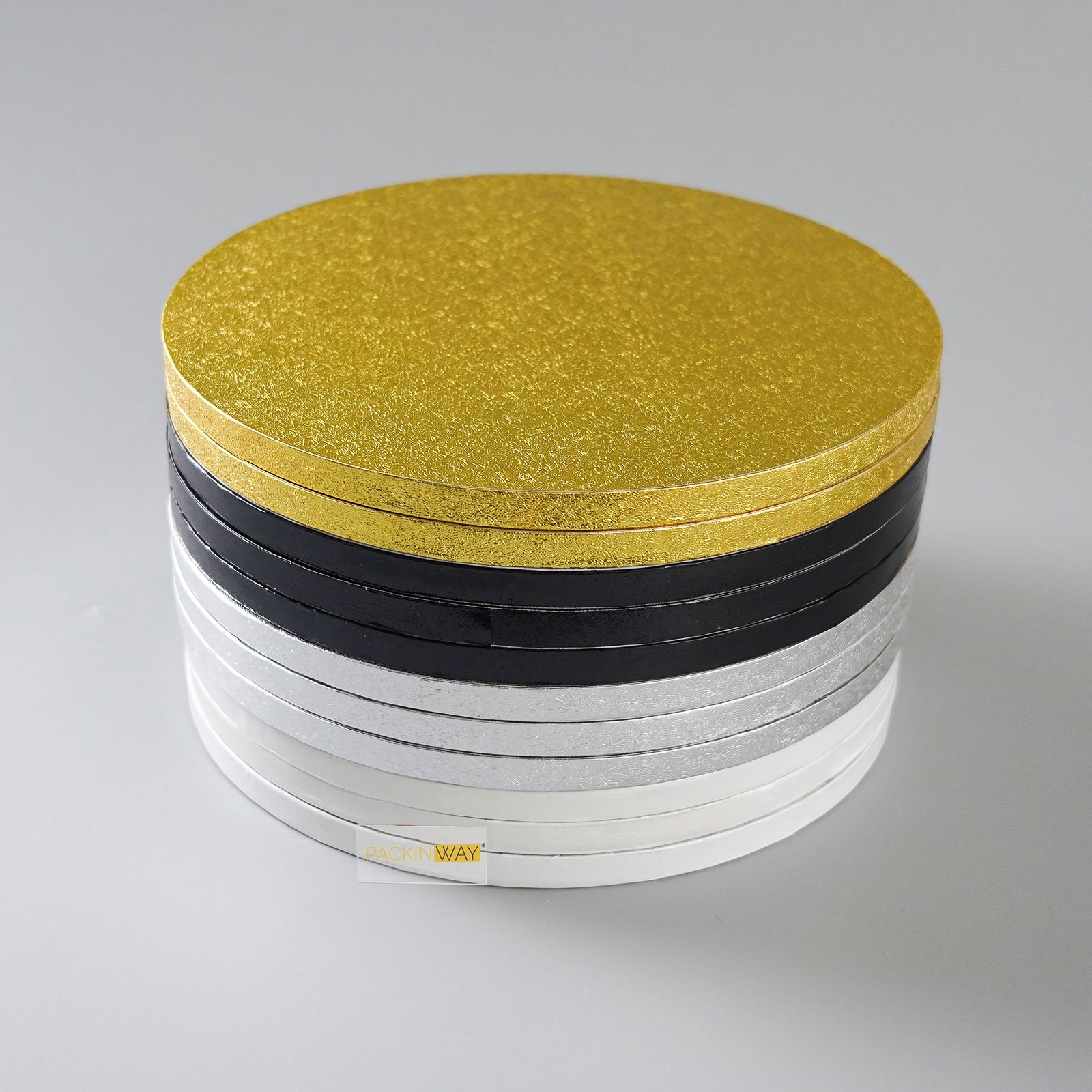 White Cake Drums Round 10 Inch Cake Boards Smooth Edges For Multi Tiered Birthday Wedding Party Cakes Drum Board