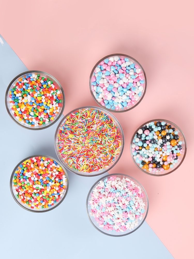 sugar sprinkle cake decoration Super bright ice cream silver beads mixed with sugar beads pearl sprinkles cake sprinkles