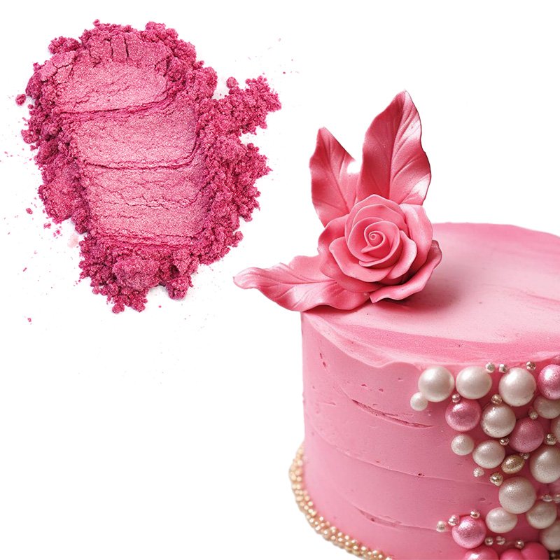 Edible Glitter 4g jar bottle gold pink 2 colors packed edible lustre glitter for cake