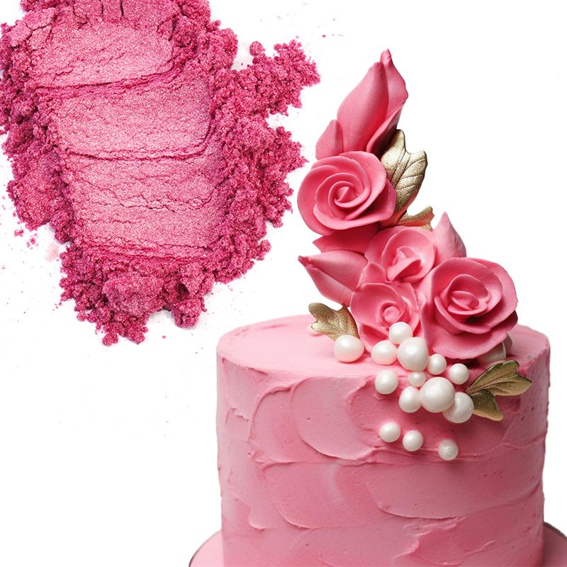 Edible Glitter 4g jar bottle gold pink 2 colors packed edible lustre glitter for cake