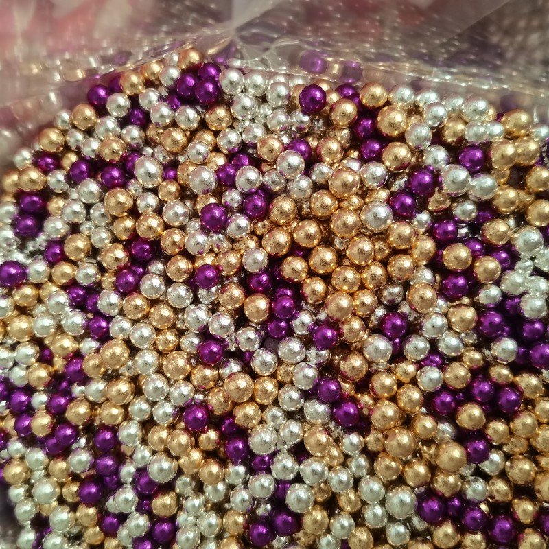 1kg metallic sprinkle edible silver sprinkels 2mm 4mm 7mm mix edible sugar beads