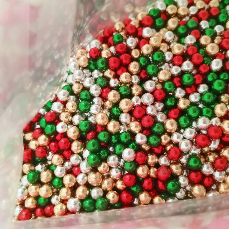 1kg metallic sprinkle edible silver sprinkels 2mm 4mm 7mm mix edible sugar beads