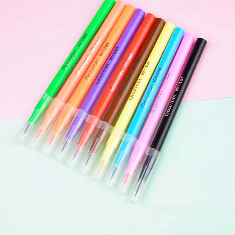 12 Color Edible Marker Pen Food Coloring edible ink edible painting for Cake Bakery Decoration Ingredients