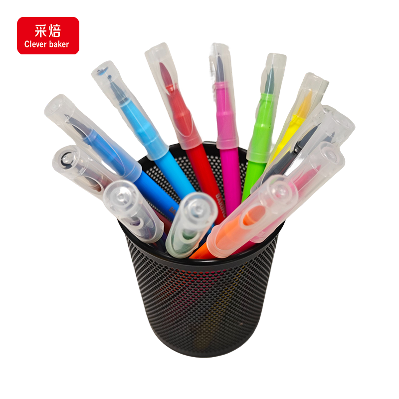 12 Color Edible Marker Pen Food Coloring edible ink edible painting for Cake Bakery Decoration Ingredients