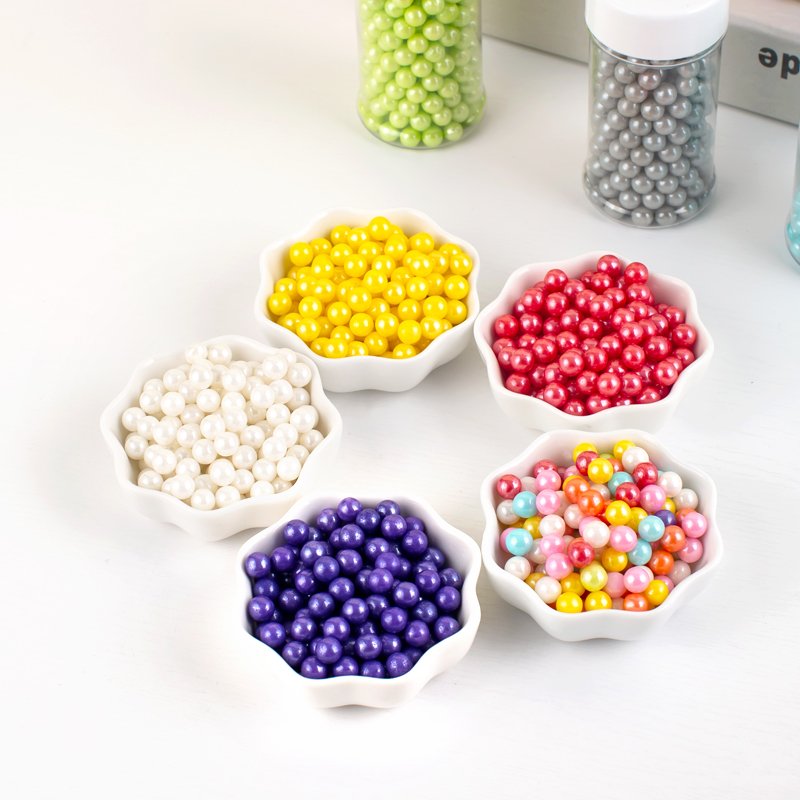 factory direct wholesale mix color edible molded candy pearlized 7mm colorful nonpareils in 85g bottle for cake ingredients