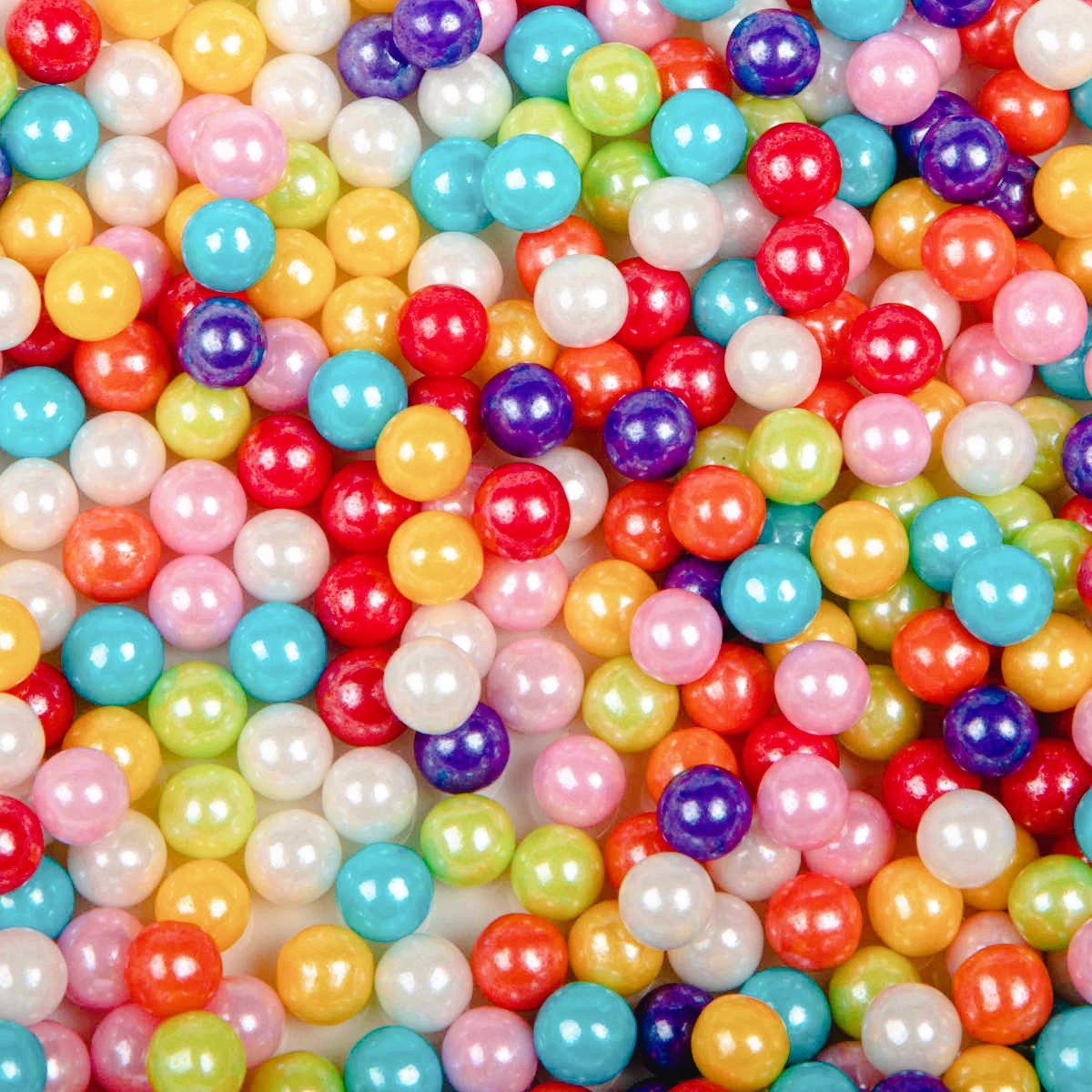 White Sugar Pearl, Pearlised Dragees, Edible Pearl Sugar For Bakery Decoration