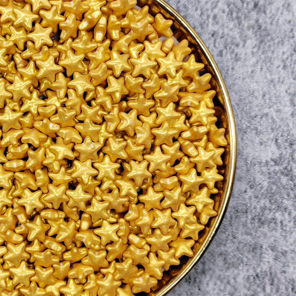 Edible Golden Ball Sprinkle For Cake Baking Edible Mix Gold Sugar Bead For Holiday Cake Decoration