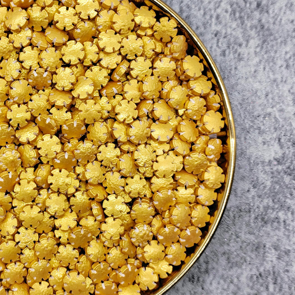 Edible Golden Ball Sprinkle For Cake Baking Edible Mix Gold Sugar Bead For Holiday Cake Decoration