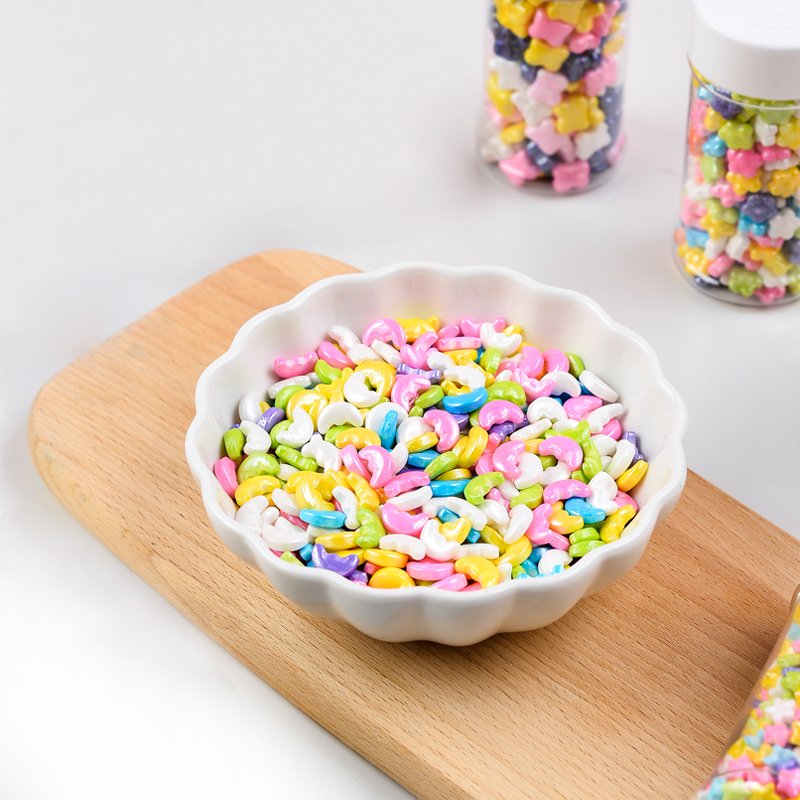 Sprinkles candy factory star flower moon shape of candy bakery ingredients wholesalers pressed candy for cake decoration